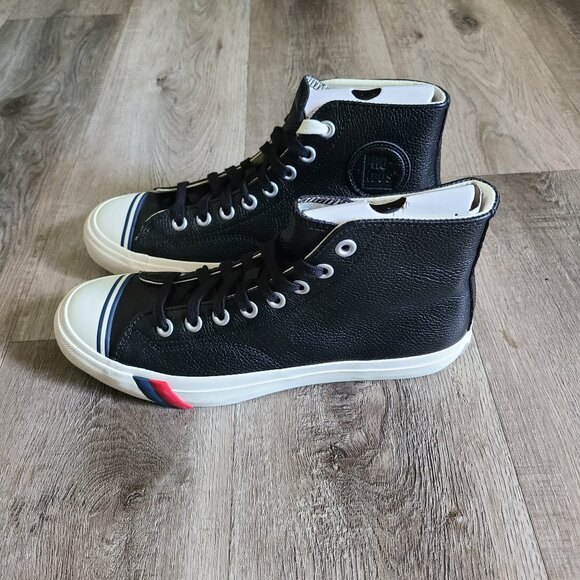 Pro-Keds Royal Hi Leather Lace Up Black Sneaker PH64114 Mens Size 9.5M - Picture 4 of 7